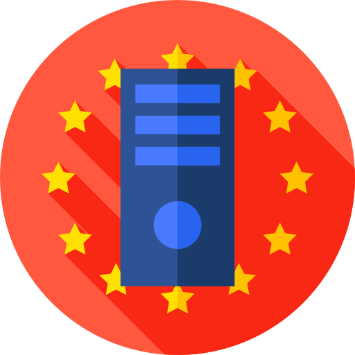 Data storage Flat Circular Flat icon