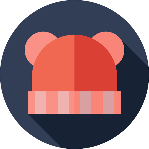 sombrero de invierno Flat Circular Flat icono