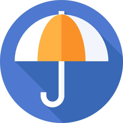 Umbrella Flat Circular Flat icon