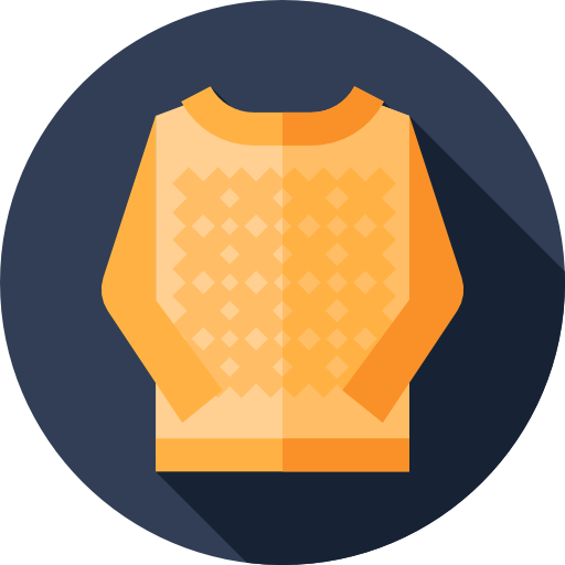 Sweater Flat Circular Flat icon