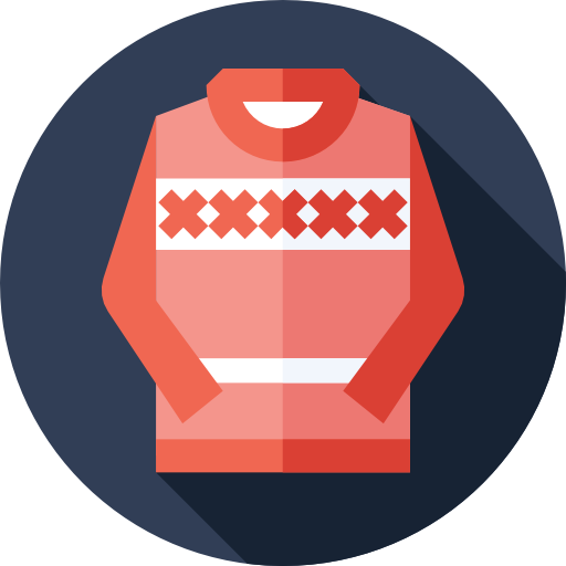스웨터 Flat Circular Flat icon