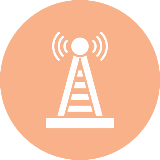 torre de radio Generic color fill icono