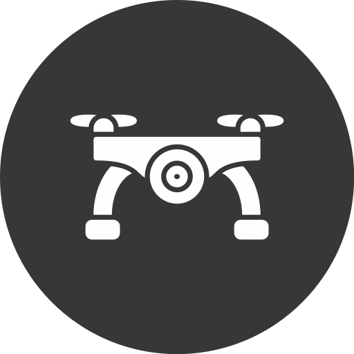 telecamera per droni Generic black fill icona