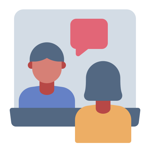 Online interview Generic color fill icon