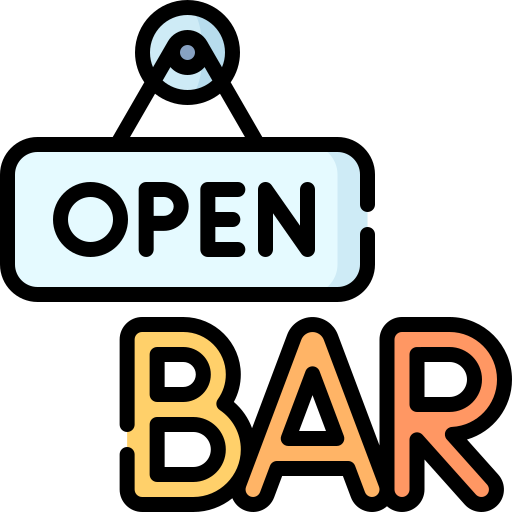 Open bar Special Lineal color icon