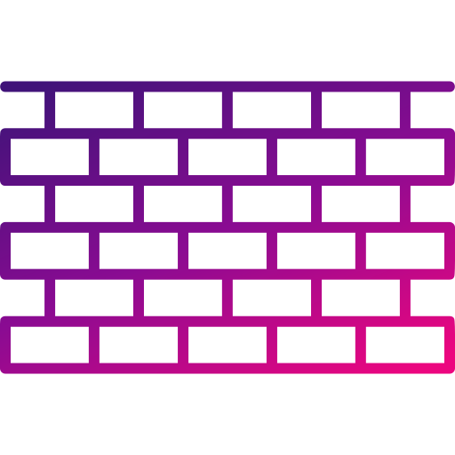 stenen muur Generic gradient outline icoon