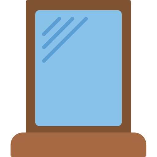 pared de vidrio Generic color fill icono