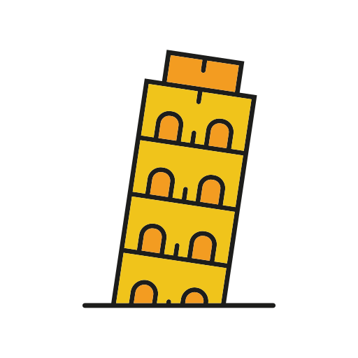 scheve toren van pisa Generic color lineal-color icoon