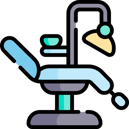 fotel dentystyczny Kawaii Lineal color ikona