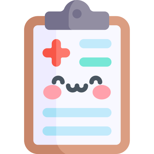 Medical report Kawaii Flat icon