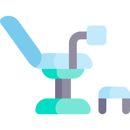 Gynecological chair Kawaii Flat icon