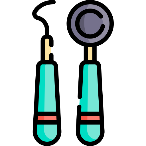 Dental tools Kawaii Lineal color icon