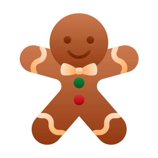 Gingerbread cookie Generic gradient fill icon