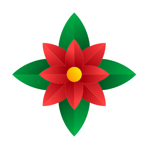 Poinsettia Generic gradient fill icon