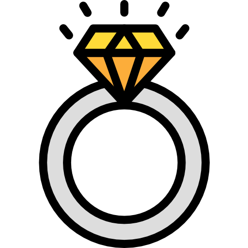 Wedding ring Darius Dan Lineal Color icon