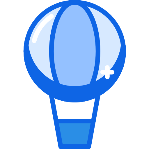 Hot air balloon Darius Dan Blue icon