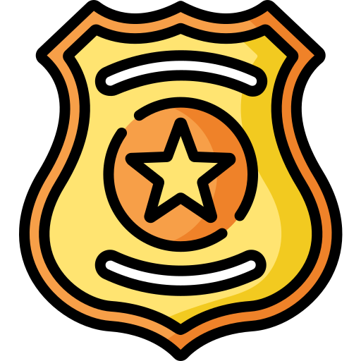 distintivo della polizia Special Lineal color icona