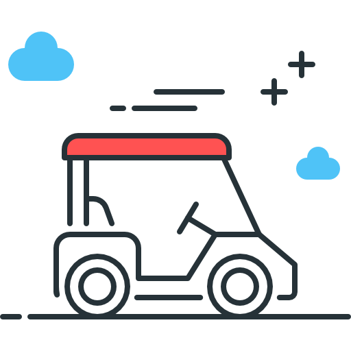 golf cart Flaticons.com Flat icona