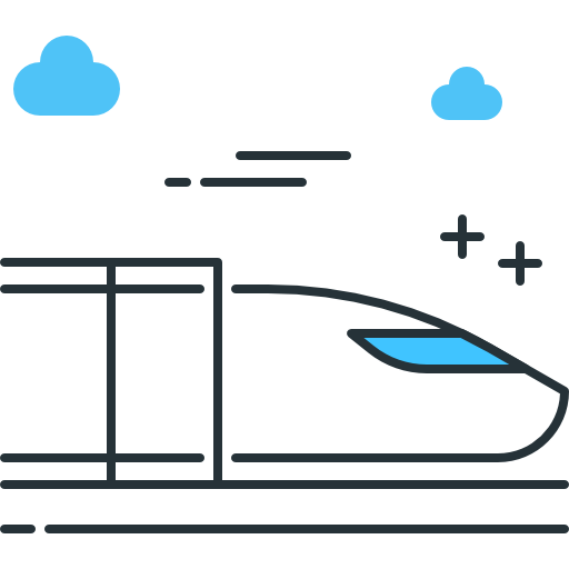 hyperloop Flaticons.com Flat icona