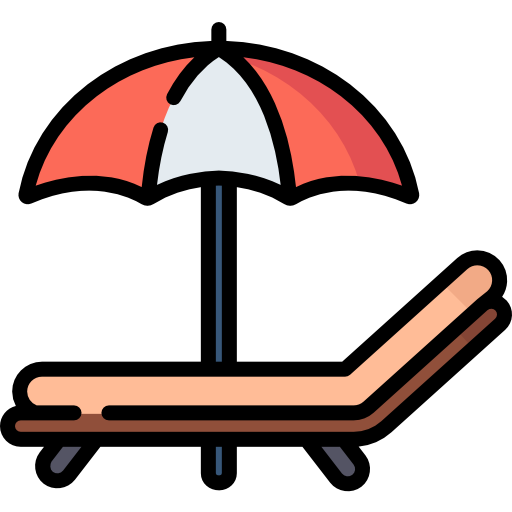 해변 의자 Special Lineal color icon