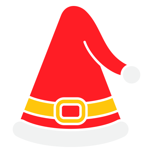 Рождественская шапка Generic color fill иконка