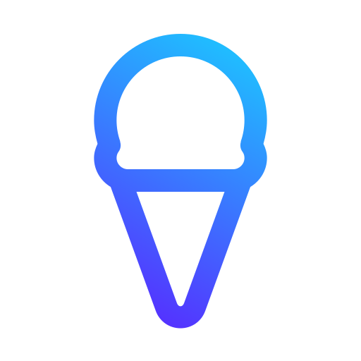 Ice cream cone Generic gradient outline icon
