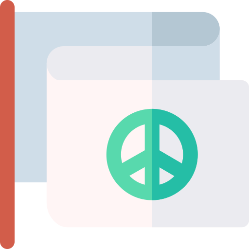 drapeau de la paix Basic Rounded Flat Icône