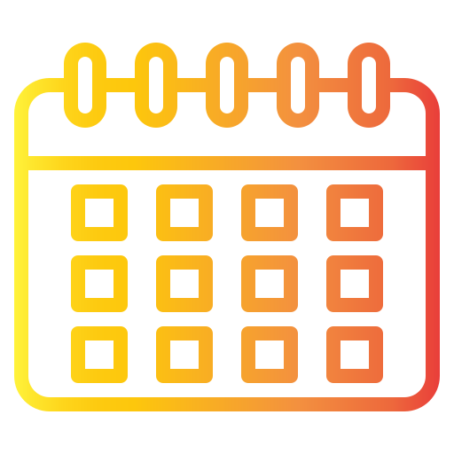 calendário Generic gradient outline Ícone