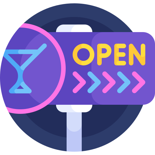 Open bar Detailed Flat Circular Flat icon