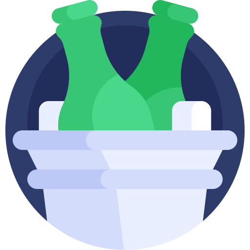 Ice bucket Detailed Flat Circular Flat icon