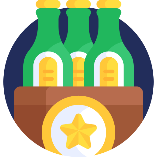 Beer pack Detailed Flat Circular Flat icon