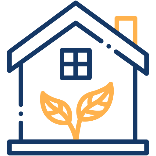 Eco house Generic color outline icon