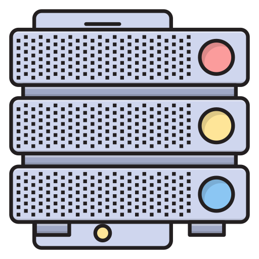 database Generic color lineal-color icoon