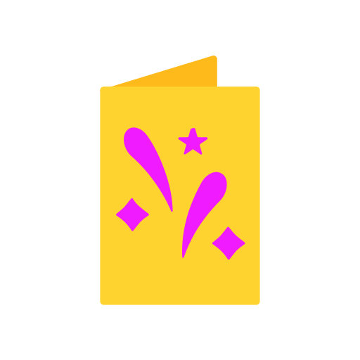 kartka z życzeniami Generic color fill ikona