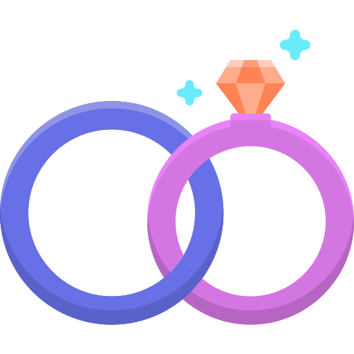 Rings Flaticons.com Lineal Color icon