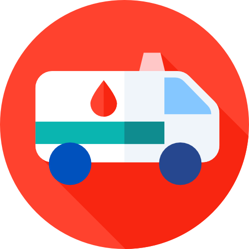 krankenwagen Flat Circular Flat icon