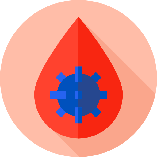 płytka krwi Flat Circular Flat ikona