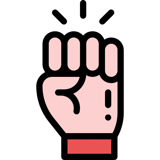 Fist Detailed Rounded Lineal color icon