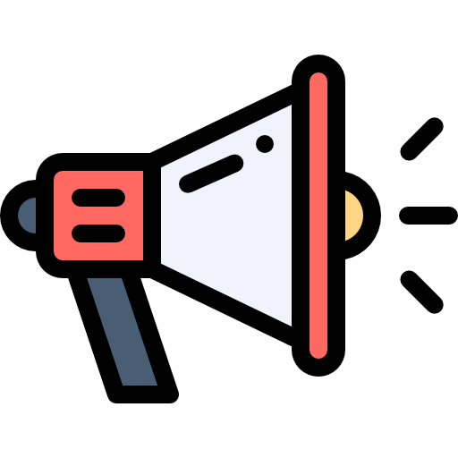 Megaphone Detailed Rounded Lineal color icon