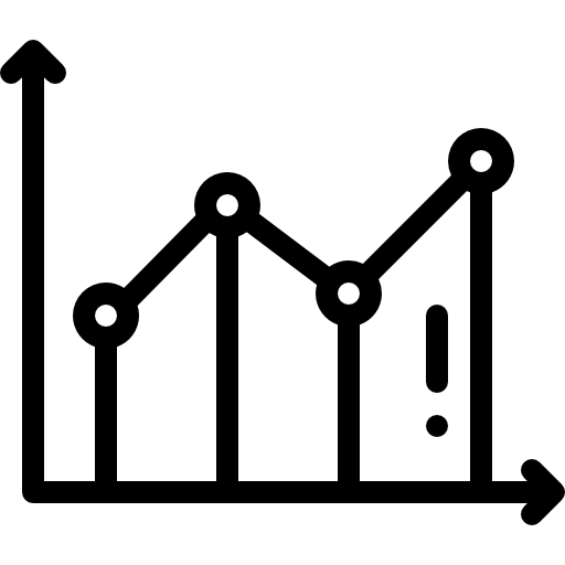 Линейный график Detailed Rounded Lineal иконка