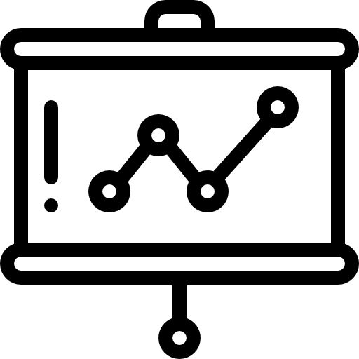折れ線グラフ Detailed Rounded Lineal icon