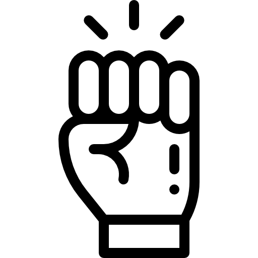 拳 Detailed Rounded Lineal icon