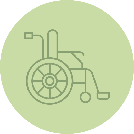 cadeira de rodas Generic color fill Ícone