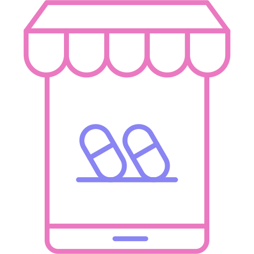 Интернет-аптека Generic color outline иконка
