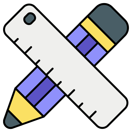 crayon et règle Generic color lineal-color Icône