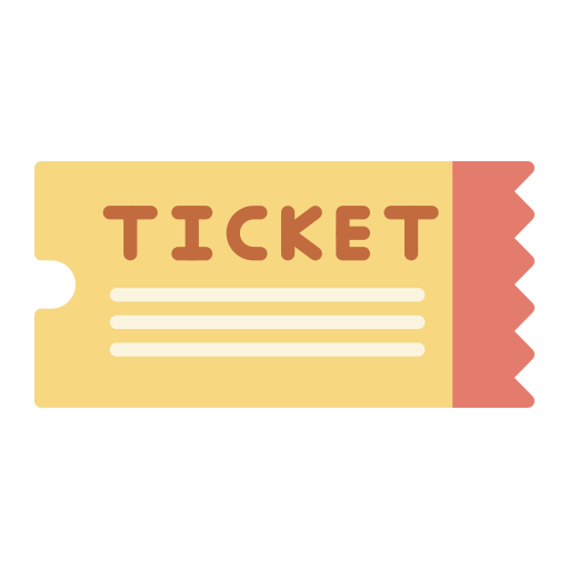 Билеты Generic color fill иконка