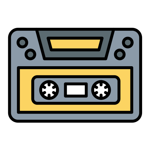 Cassette Generic color lineal-color icon