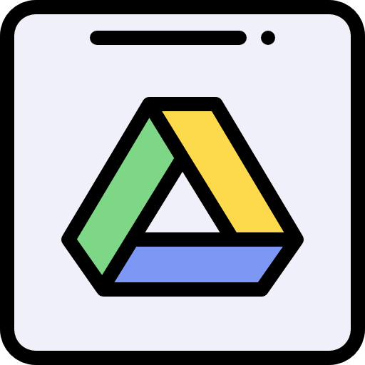 google drive Detailed Rounded Lineal color Ícone