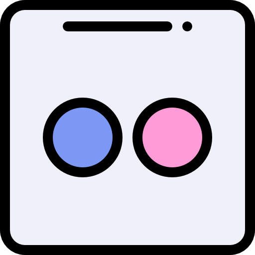 flickr Detailed Rounded Lineal color icon