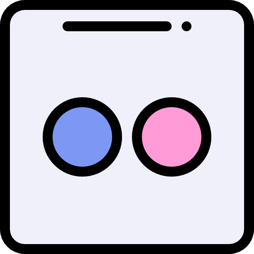 Flickr Detailed Rounded Lineal color icon